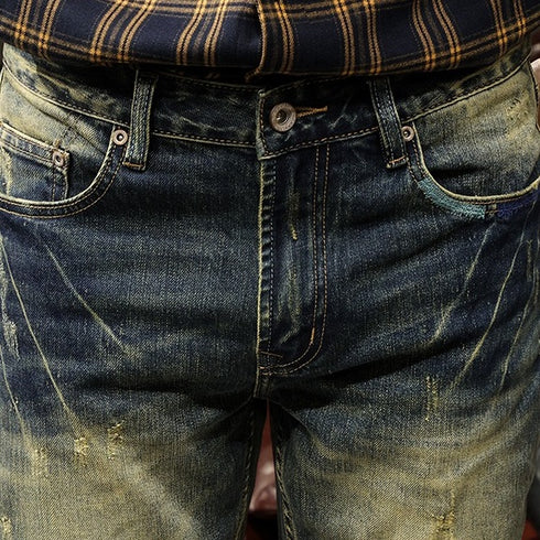 Slim Straight Wash Jeans P1086