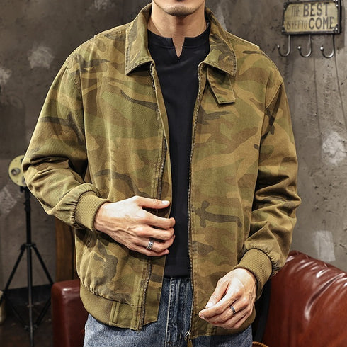 Camouflage Lapel Jacket P1101