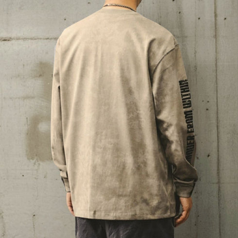 Acid Tone Sleeve Print Long Sleeve T-Shirt P1595