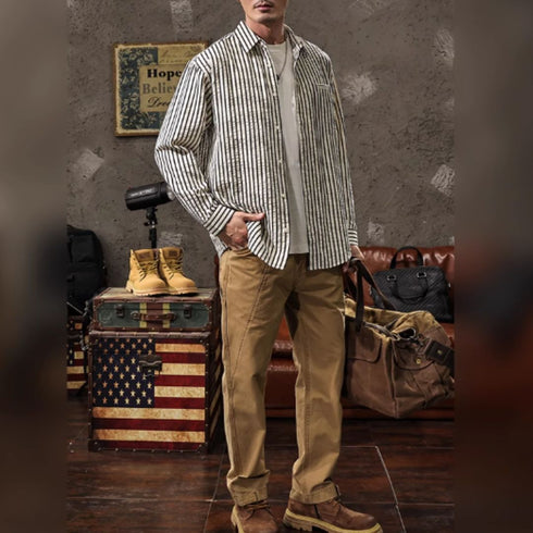 Striped Long Sleeve Shirt P1196