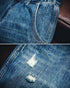 【BLUE LABEL】Ripped Straight Jeans P0019