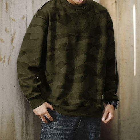 Camouflage Pattern Loose Fit Sweatshirt P1713
