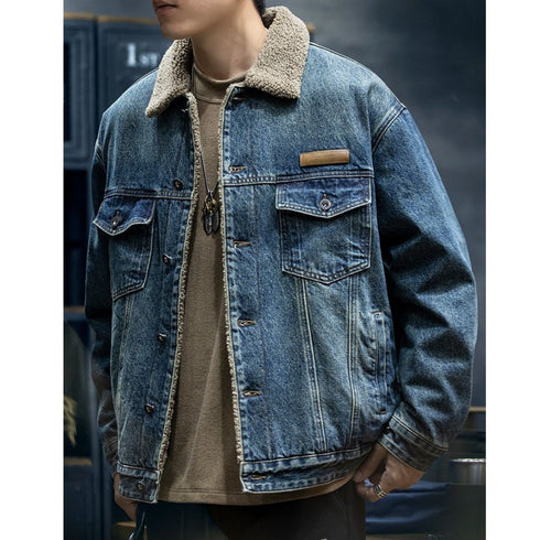 【OUTLET/即納】ボアデニムジャケットコート P1124