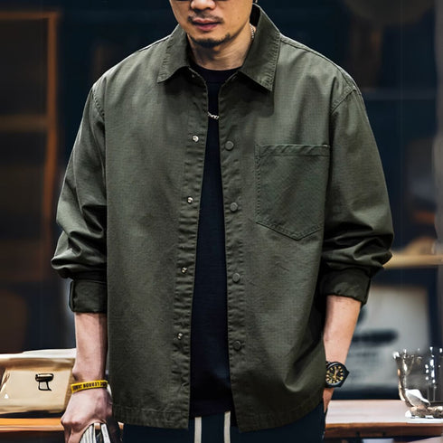 【OUTLET/即納】ミリタリーワークシャツジャケット P1176
