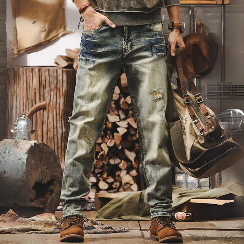 【OUTLET/即納】Jeans Straight Casual Pants P1212