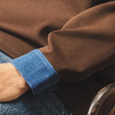 Trad Color Block Pocket Long Sleeve T-shirt P1845