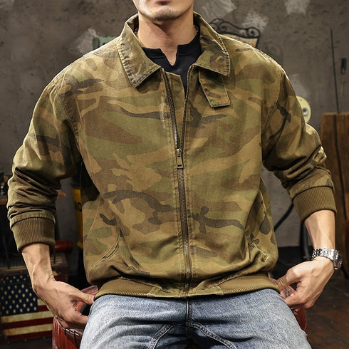 Camouflage Lapel Jacket P1101