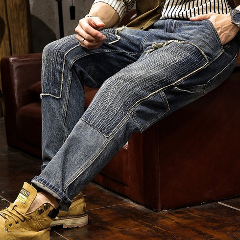 American Straight Double Knee Jeans P1079