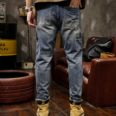 American Straight Double Knee Jeans P1079