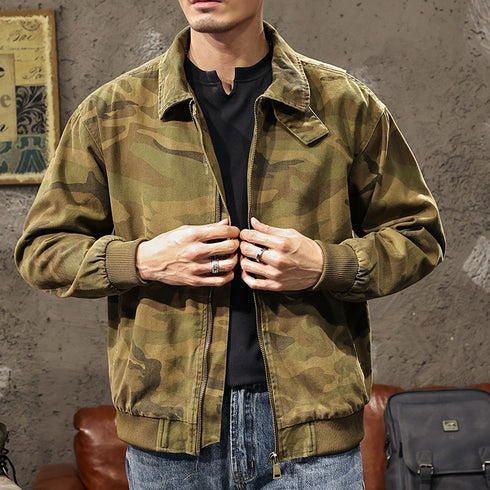 Camouflage Lapel Jacket P1101