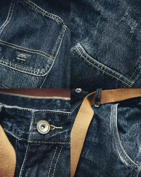 【OUTLET/即納】Loose Straight Double Knee Jeans P0752