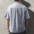 【OUTLET/即納】ストライプワーク半袖シャツ P2028