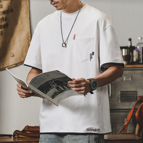 Simple Basic Style Half-sleeved T-shirt P0953