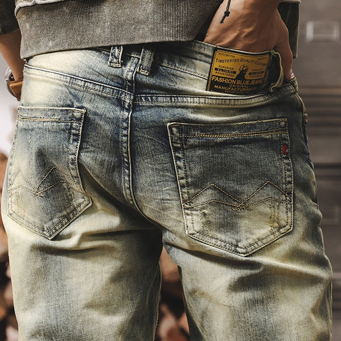 【OUTLET/即納】Jeans Straight Casual Pants P1212