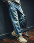 【BLUE LABEL】Ripped Straight Jeans P0019.
