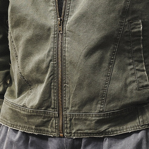 Retro Loose Fit Canvas Jacket P1263