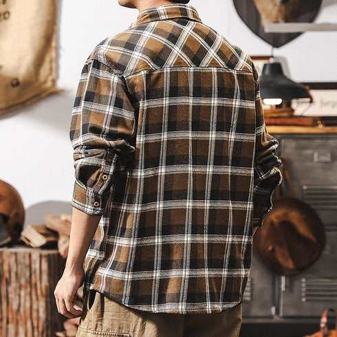 Checked Long Sleeve Shirt P1208