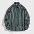 Long-sleeved Striped Casual Shirt P1272