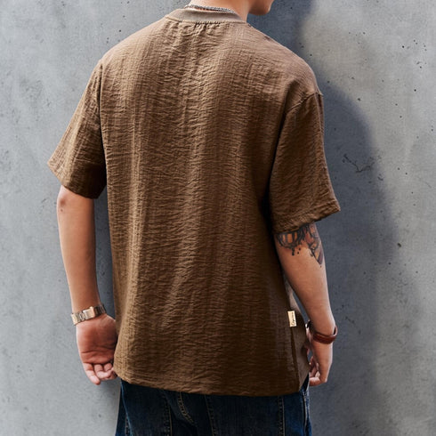 チェストポケットパッチ半袖Tシャツ P2132