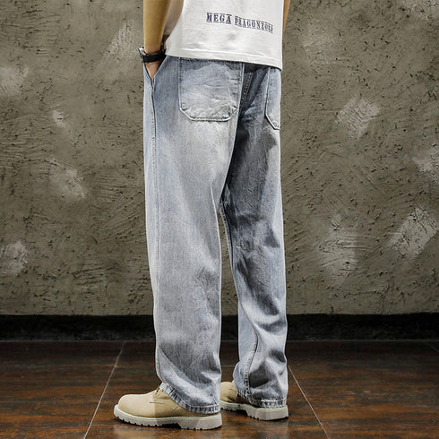 Wide-leg Jeans Straight Loose P1012