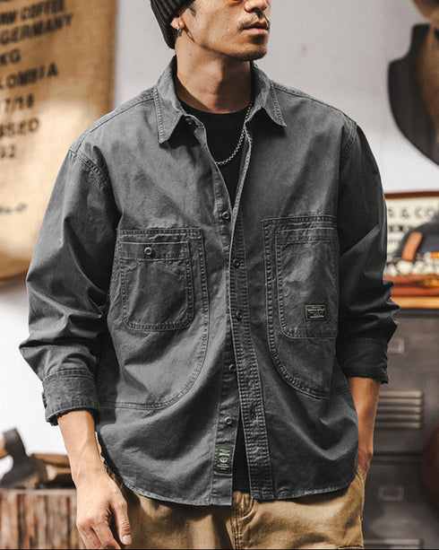 Military mood double pocket Shirt P1277