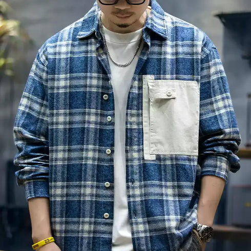 Long Sleeve Plaid Shirt P1048