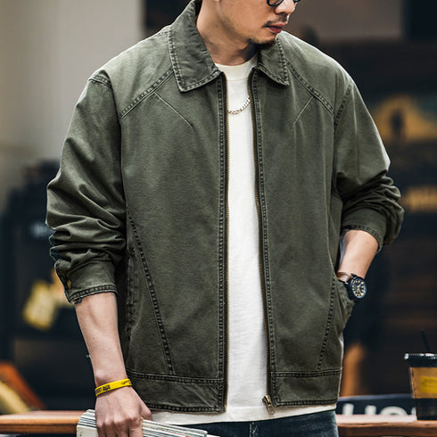 Retro Loose Fit Canvas Jacket P1263
