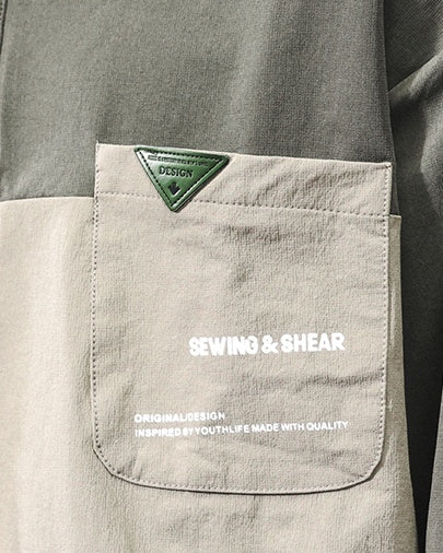 Utility Pocket Design Colorblock Polo Shirt P1314