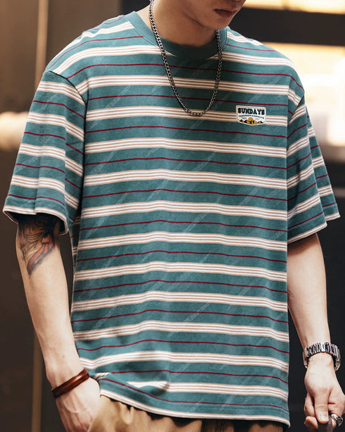 Multi Line Casual T-Shirt P1332