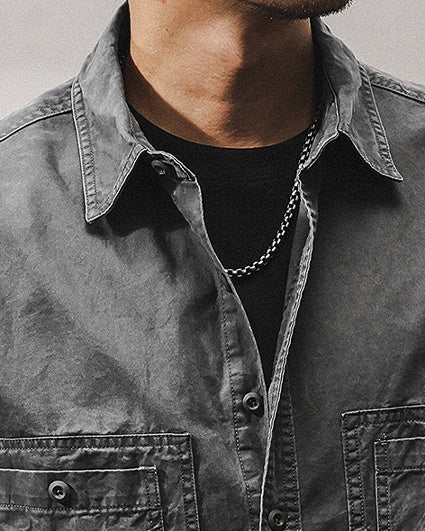 Military mood double pocket Shirt P1277