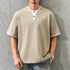 【OUTLET/即納】ツーボタンVネック半袖Tシャツ P2051