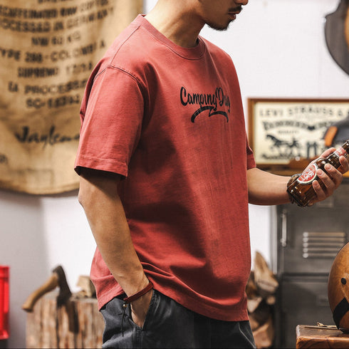 American Retro Printing Casual T-shirt P1291