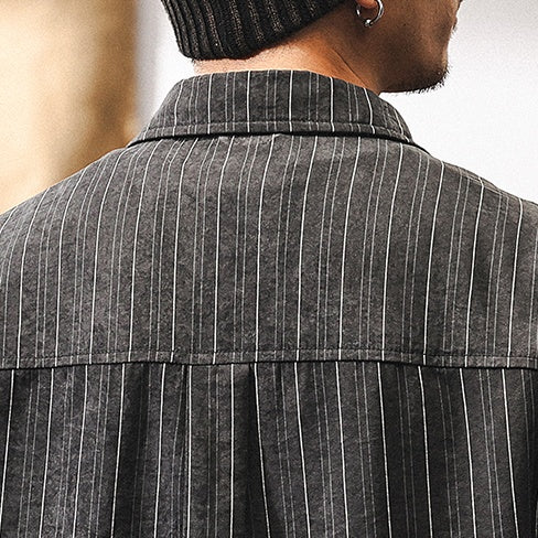 Soft Striped Long-sleeved Shirt P1271