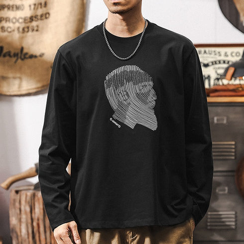 Round Neck Embroidered Bottoming T-shirt P1209