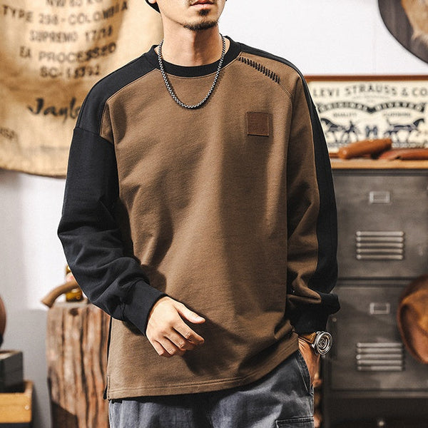 【OUTLET/即納】バイカラーデザインヘビーウェイト長袖Tシャツ P1210