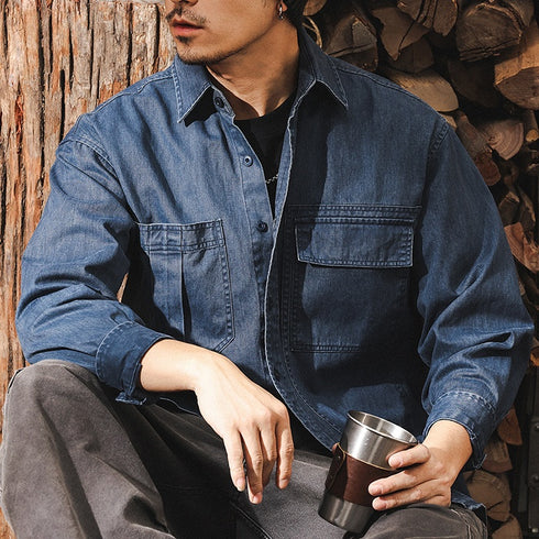 Casual Shirt Versatile Long-Sleeve P1265