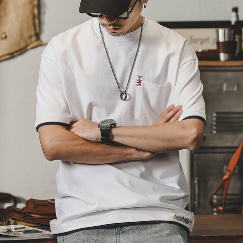 Simple Basic Style Half-sleeved T-shirt P0953