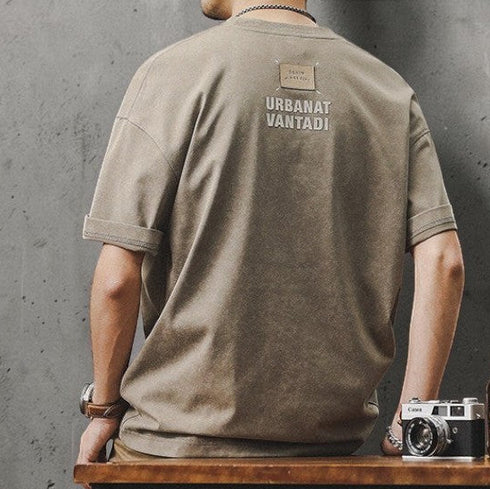 フロントバックプリント半袖Tシャツ P2069