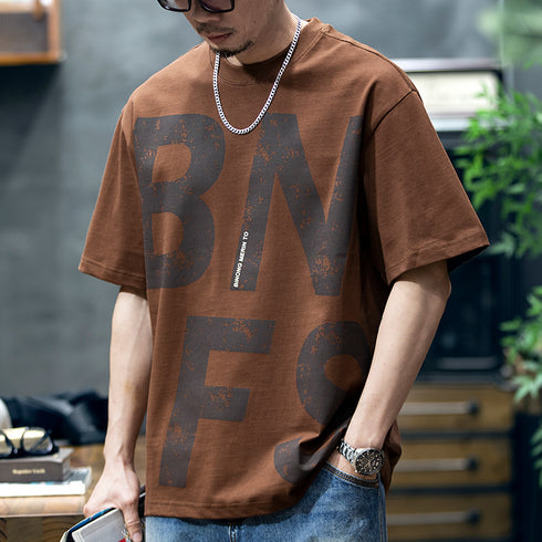 Big Logo Print Short Sleeve T-Shirt P0891