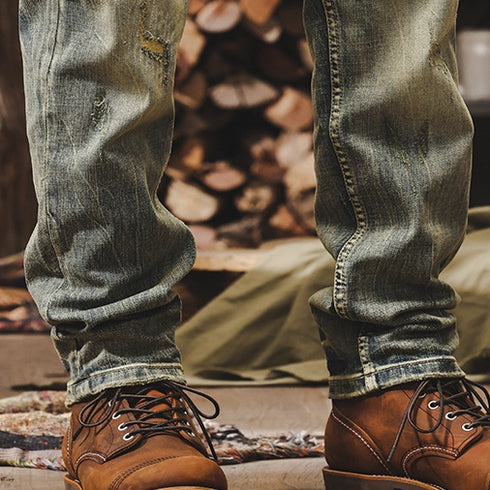 【OUTLET/即納】Jeans Straight Casual Pants P1212