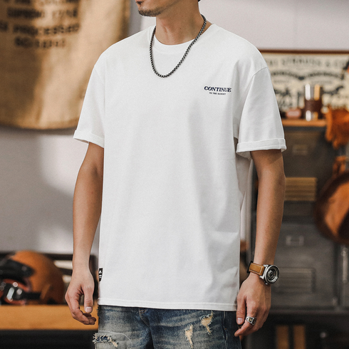 アウトドアミニマルバックプリントTシャツ P0952