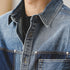 Two Tone Denim Contrast Design Long Sleeve Shirt P1670