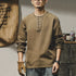 【OUTLET】ヴィンテージテイストヘンリーネックロンT P0630
