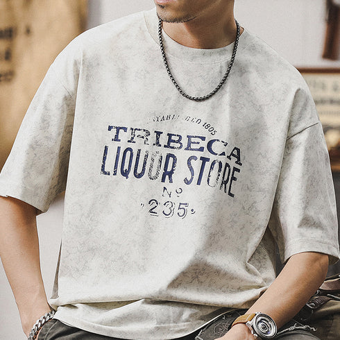 American Retro Cloud-dyed T-shirt P0929