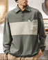 Utility Pocket Design Colorblock Polo Shirt P1314