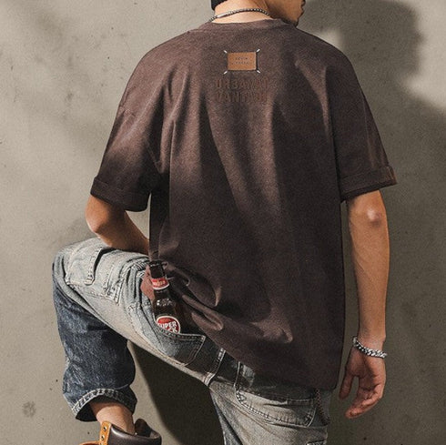 フロントバックプリント半袖Tシャツ P2069
