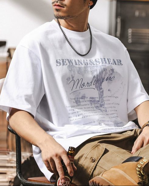 Grunge Taste Photo Graphic Short Sleeve T-Shirt P1322