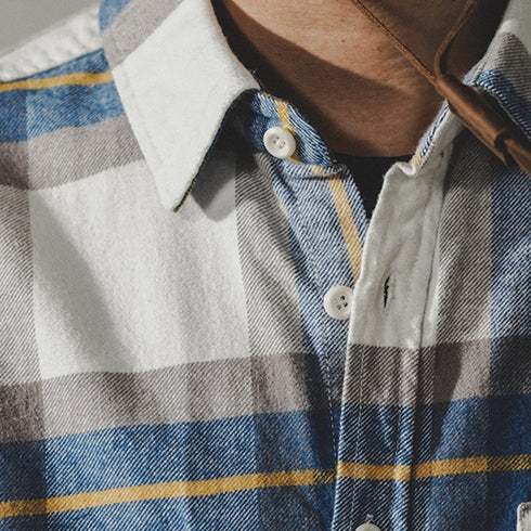 Light Tone Check Long Sleeve Shirt P1672