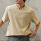 リブキーネック半袖Tシャツ P2003