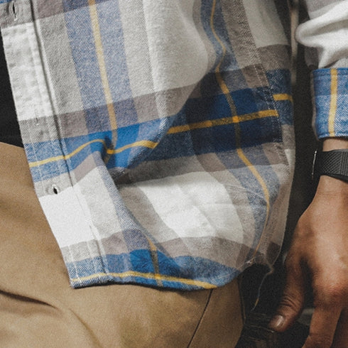 Light Tone Check Long Sleeve Shirt P1672